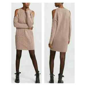 Express Women’s NWT Cold Shoulder Cable Knit Sweater Dress size XL